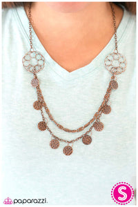 Paparazzi "Pirate Queen" Copper Necklace & Earring Set Paparazzi Jewelry