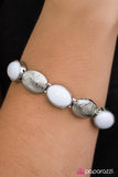 Paparazzi "Plain Sailing - White" bracelet Paparazzi Jewelry
