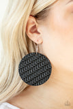 Paparazzi "Plaited Plains” Black Earring Paparazzi Jewelry