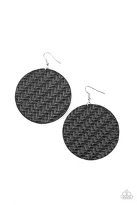 Paparazzi "Plaited Plains” Black Earring Paparazzi Jewelry