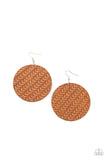 Paparazzi "Plaited Plains" Brown Earrings Paparazzi Jewelry