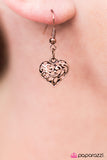 Paparazzi "Playing My Heartstrings" Copper Necklace & Earring Set Paparazzi Jewelry