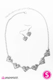 Paparazzi "Playing My Heartstrings" Silver Necklace & Earring Set Paparazzi Jewelry