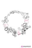 Paparazzi "Playing the Fool " White Bracelet Paparazzi Jewelry