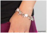 Paparazzi "Playing the Fool " White Bracelet Paparazzi Jewelry