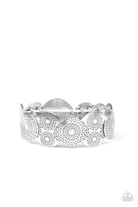 Paparazzi "Pleasantly Posy" Silver Bracelet Paparazzi Jewelry