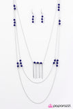 Paparazzi "Pleasant Paradise" Blue Necklace & Earring Set Paparazzi Jewelry