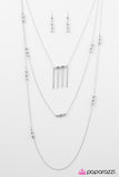 Paparazzi "Pleasant Paradise" Silver Necklace & Earring Set Paparazzi Jewelry