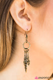 Paparazzi "Pluck Up Your Courage - Brass" earring Paparazzi Jewelry