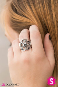 Paparazzi "Poetically Posy - Silver" ring Paparazzi Jewelry