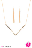 Paparazzi "Point It Out - Gold" necklace Paparazzi Jewelry