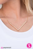 Paparazzi "Point It Out - Gold" necklace Paparazzi Jewelry