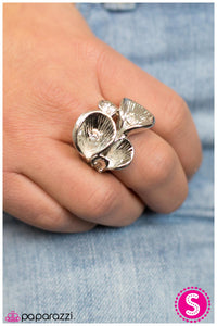 Paparazzi "Polished Petals - White" ring Paparazzi Jewelry