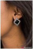 Paparazzi "Port Royal" Black Post Earrings Paparazzi Jewelry