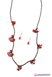 Paparazzi "Positively Paleo" Red Necklace & Earring Set Paparazzi Jewelry