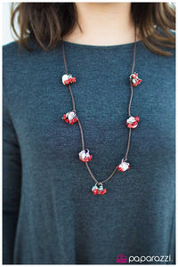 Paparazzi "Positively Paleo" Red Necklace & Earring Set Paparazzi Jewelry