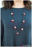 Paparazzi "Positively Paleo" Red Necklace & Earring Set Paparazzi Jewelry