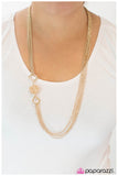 Paparazzi "Positive Thinking" Gold Necklace & Earring Set Paparazzi Jewelry