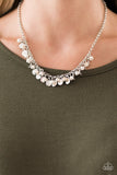 Paparazzi "Prehistoric Prima Donna" White Necklace & Earring Set Paparazzi Jewelry