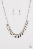 Paparazzi "Prehistoric Prima Donna" White Necklace & Earring Set Paparazzi Jewelry