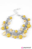 Paparazzi "Pretty and Poised" Yellow Bracelet Paparazzi Jewelry