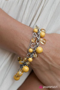 Paparazzi "Pretty and Poised" Yellow Bracelet Paparazzi Jewelry