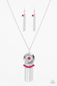 Paparazzi "Pretty In Panama" Pink Necklace & Earring Set Paparazzi Jewelry