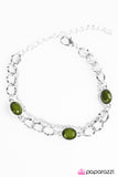 Paparazzi "Pretty In Paris - Green" bracelet Paparazzi Jewelry