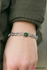 Paparazzi "Pretty In Paris - Green" bracelet Paparazzi Jewelry