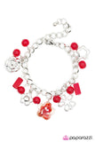 Paparazzi "Pretty Playful" Red Bracelet Paparazzi Jewelry