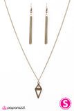 Paparazzi "Pretty Prismatic" Brass Necklace & Earring Set Paparazzi Jewelry