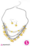 Paparazzi "Pretty Promenade" Yellow Necklace & Earring Set Paparazzi Jewelry