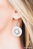Paparazzi "Primrose Pinwheels - White" earring Paparazzi Jewelry