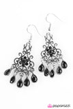 Paparazzi "Princess Of Perfection" Black Earrings Paparazzi Jewelry