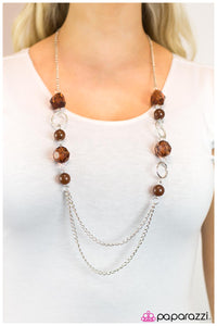 Paparazzi "Prismatic" Brown Necklace & Earring Set Paparazzi Jewelry