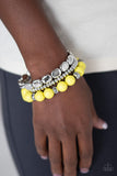 Paparazzi "Prismatic Pop" Yellow Bracelet Paparazzi Jewelry