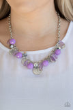 Paparazzi "Prismatic Sheen" Purple Necklace & Earring Set Paparazzi Jewelry