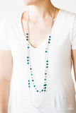 Paparazzi "Prismatic Sunsets" Blue Necklace & Earring Set Paparazzi Jewelry