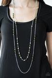 Paparazzi "Prismatic Sunsets" Green Necklace & Earring Set Paparazzi Jewelry