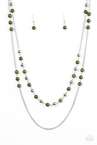 Paparazzi "Prismatic Sunsets" Green Necklace & Earring Set Paparazzi Jewelry