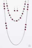 Paparazzi "Prismatic Sunsets" Purple Necklace & Earring Set Paparazzi Jewelry