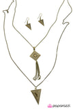 Paparazzi "PRISM Break - Brass" necklace Paparazzi Jewelry