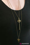 Paparazzi "PRISM Break - Brass" necklace Paparazzi Jewelry