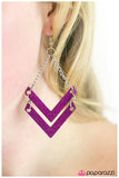 Paparazzi "Proceed with Caution" Purple Earrings Paparazzi Jewelry