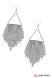 Paparazzi "Pulling My Chain" Silver Earrings Paparazzi Jewelry