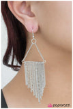 Paparazzi "Pulling My Chain" Silver Earrings Paparazzi Jewelry
