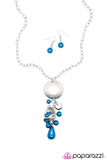 Paparazzi "Pulling Out All the Stops" Blue Necklace & Earring Set Paparazzi Jewelry