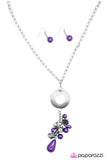 Paparazzi "Pulling Out All the Stops" Purple Necklace & Earring Set Paparazzi Jewelry