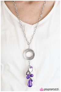 Paparazzi "Pulling Out All the Stops" Purple Necklace & Earring Set Paparazzi Jewelry