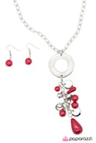 Paparazzi "Pulling Out All the Stops" Red Necklace & Earring Set Paparazzi Jewelry